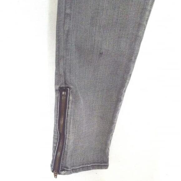 BullHead Black Gray Ankle Zip Skinny Jeans Size 5 - Picture 3 of 6